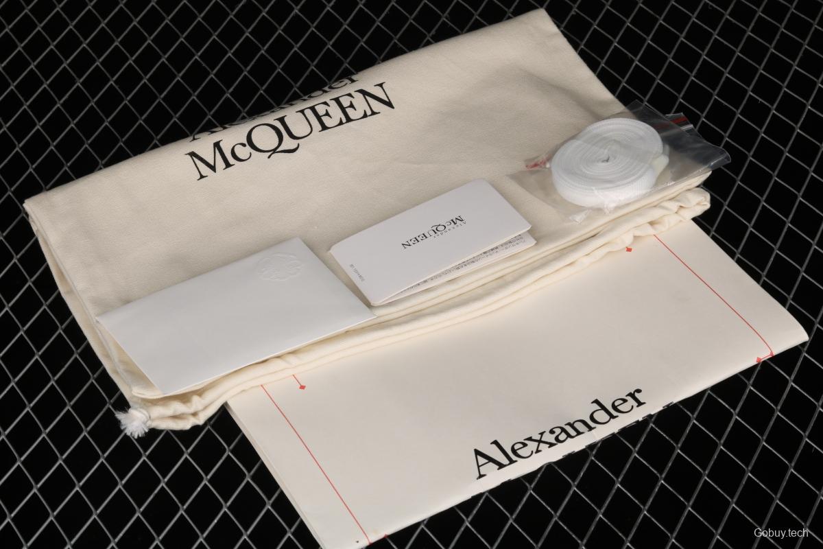 Alexander McQueen blue silk cowhide tail