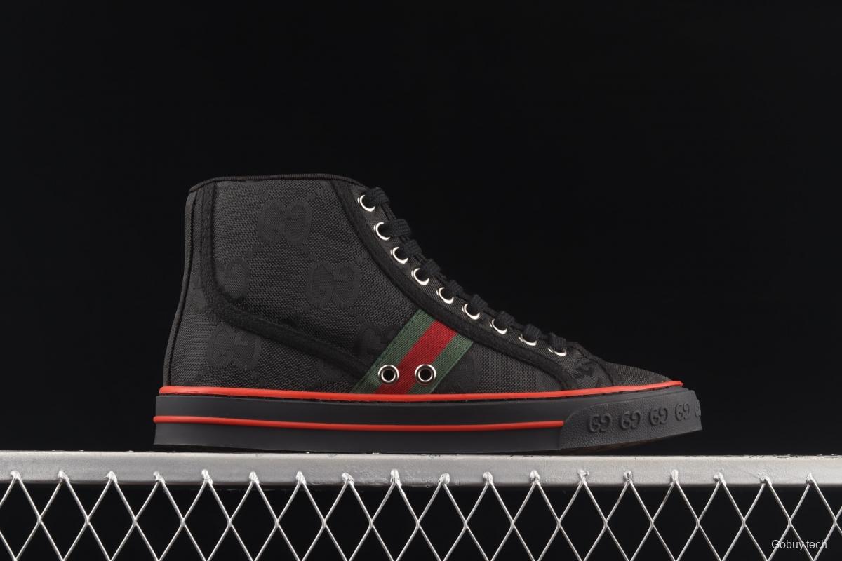 Gucci Tennis 1977 Print Sneaker official website with the same high-top canvas printed retro leisure sports shoes