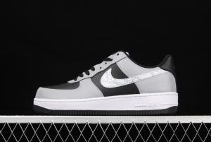 NIKE Air Force 1 Low 3M reflective serpentine hook low side sports leisure board shoes DJ6033-001