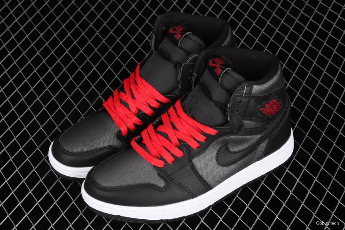 Air Jordan 1 Retro High OG black and red silk high top basketball shoes 555088-060