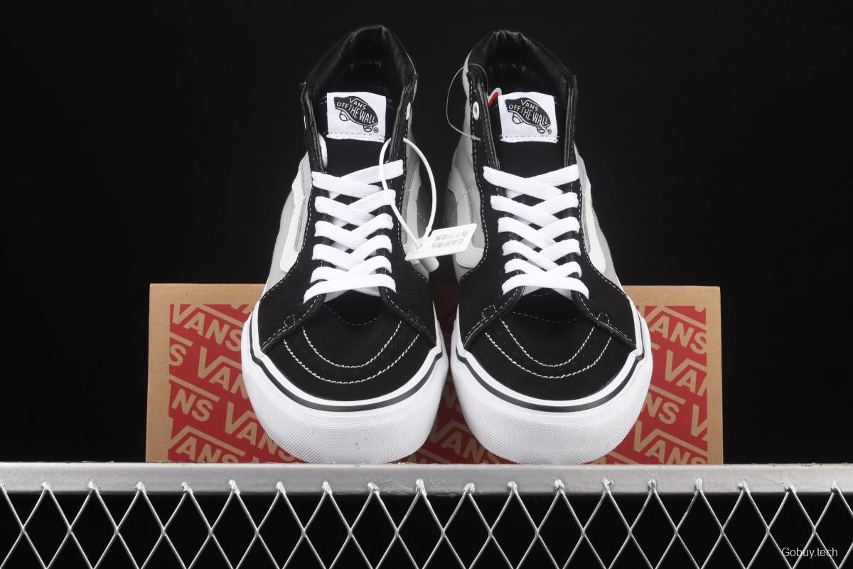 Vans Sk8-Hi black and gray color high-top casual board shoes VN0A45JD2LB