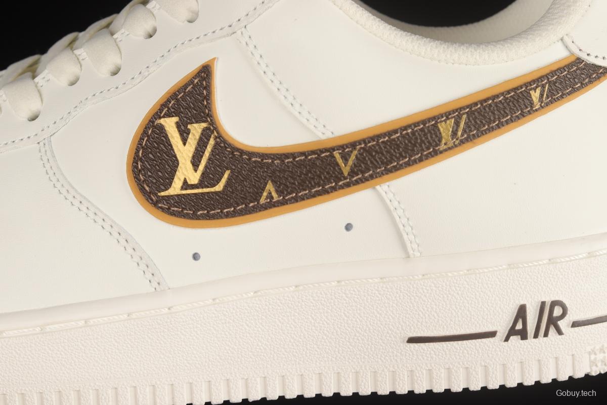 LV x NIKE Air Force 1'07 Low joint custom low-top casual sneakers KV3696-880