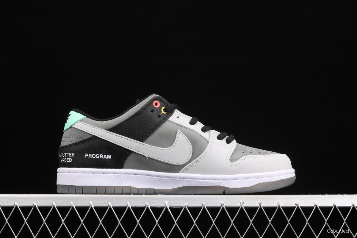 NIKE DUNK SB Low Pro ISO camera jointly named black and gray dunk series retro leisure sports skateboard shoes CV1659-001