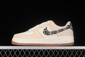 Travis Scott x Playstation x NIKE Air Force 1y07 Low tripartite joint name of rice white cashew flower low top casual board shoes DJ4631-200