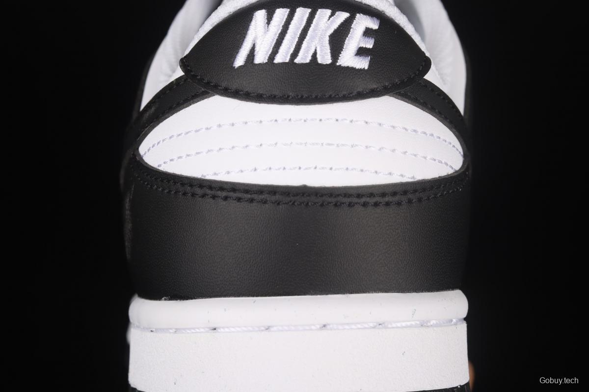 NIKE DUNK Low Next Nature White/Black Environmental Protection Series Black and White Panda 2.0 Leisure Skateboard shoes DD1873-102