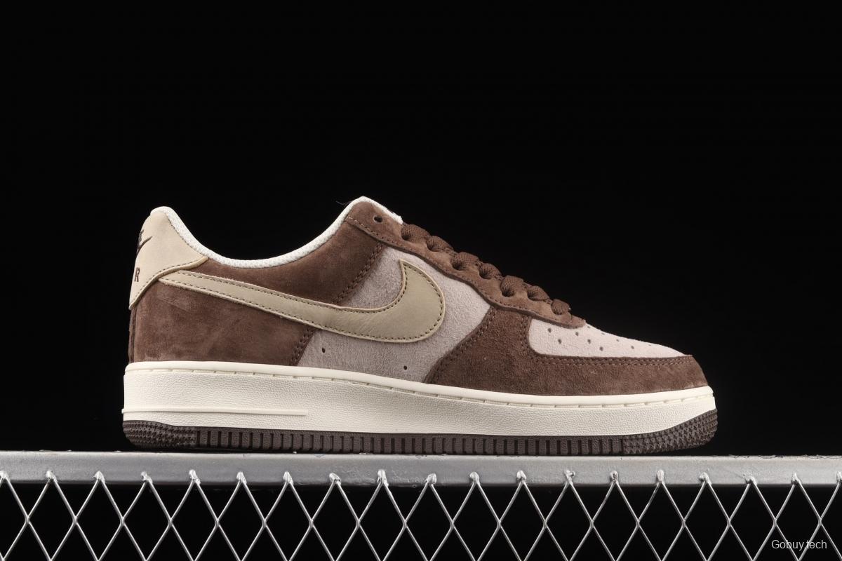 NIKE Air Force 1x07 Low mocha color matching low-top casual board shoes NT9988-218