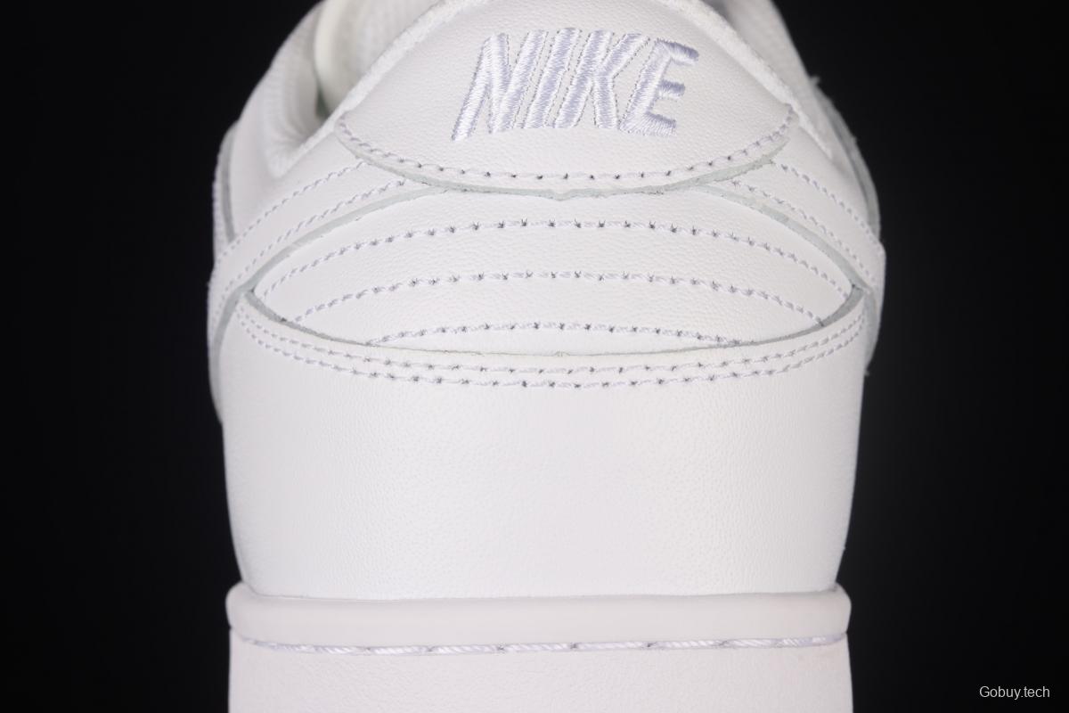 NIKE SB DUNK Low Prm Triple White pure white color SB buckle rebound fashion casual board shoes DD1503-109