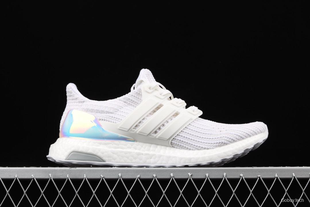 Adidas Ultra Boost 4.0Iridescent BY1756 fourth generation knitted striped white laser UB