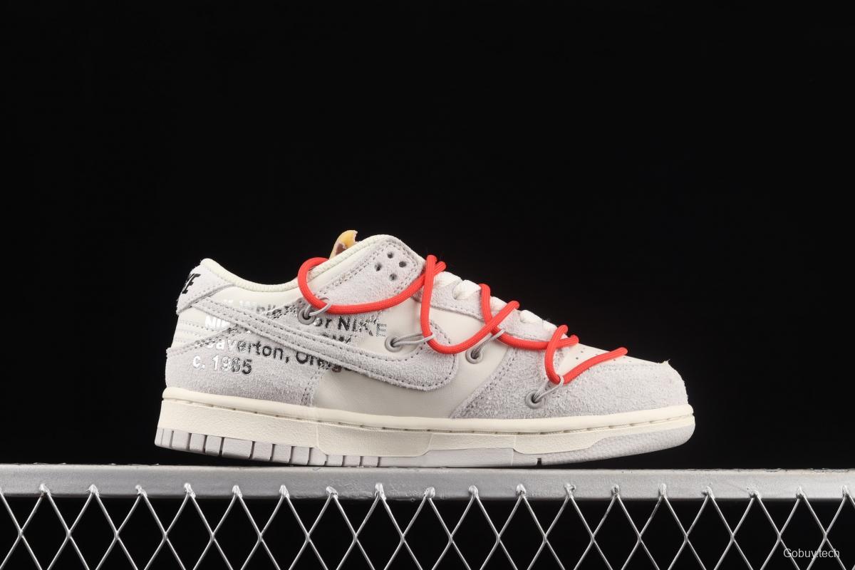 OFF-White x NIKE DUNK Low OW suede SB buckle rebound fashion casual board shoes DJ0950-118