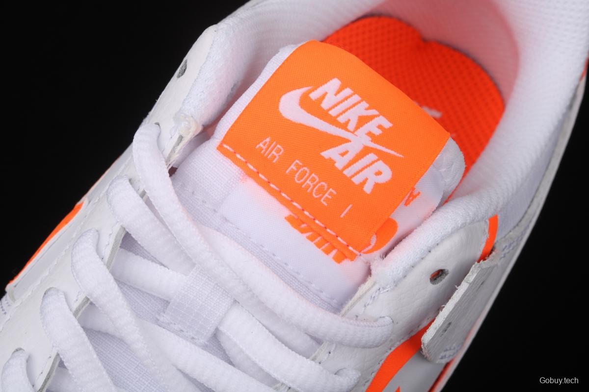 NIKE Air Force 1 ShAdidasow White Orange Light weight heightened low side White Board shoes CI0919-103