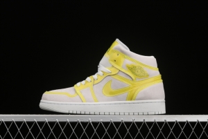 Air Jordan 1 Mid Lx beige Zhongbang basketball shoes DA5552-107