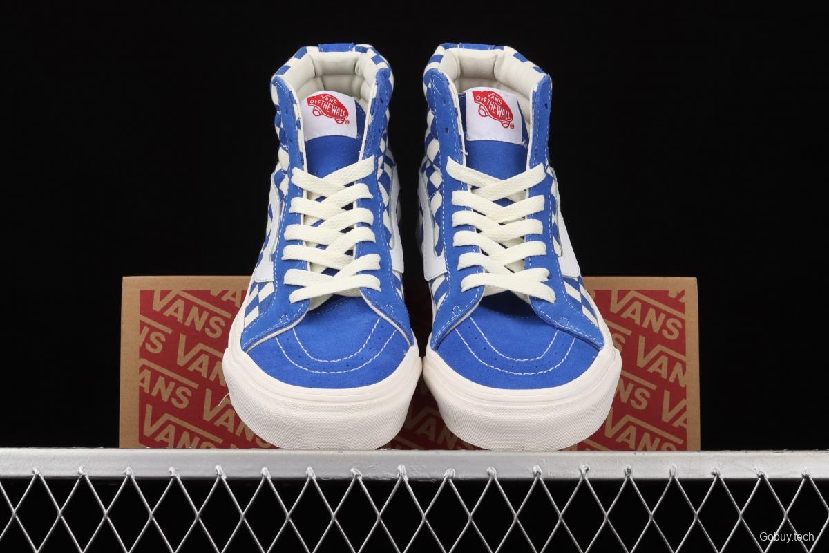 Vans SK8-Hi Vans Anaheim chessboard checkered high top casual board shoes VN0A38GF2U8