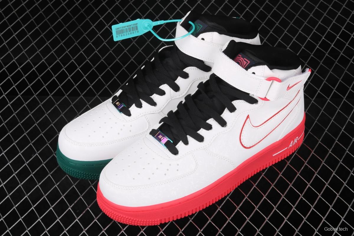 NIKE Air Force 1 High'07 Le ChinaHoop Dreams Red and Green Mandarin Duck Chinese Basketball Dream Limited Edition Zhongbang Leisure Board shoes CK4581-131