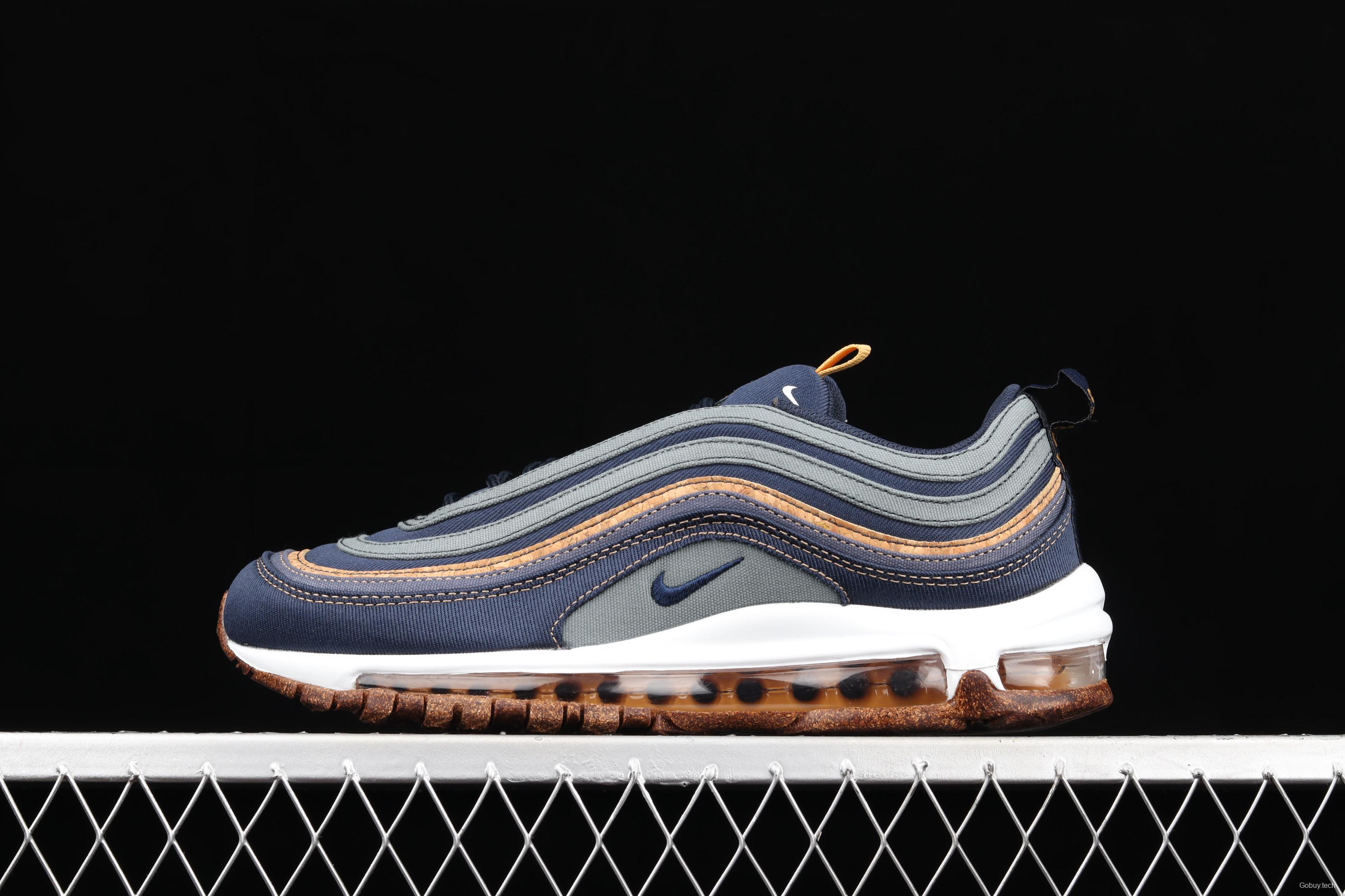 NIKE Air Max 97 SE bullet dark blue embroidered air cushion running shoes DC3986-300