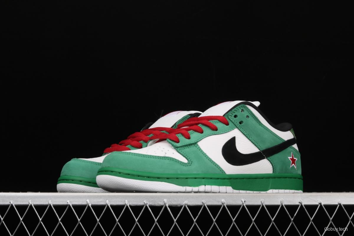 NIKE DUNK SB LoW Heineken Heineken over-limit low-top sports and leisure board shoes 304292-302