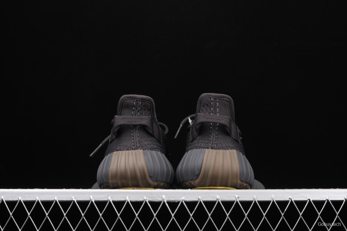 Adidas Yeezy Boost 350V2 Cinder FY4176 Darth Coconut 350 second generation hollowed-out side full of star cinder color matching