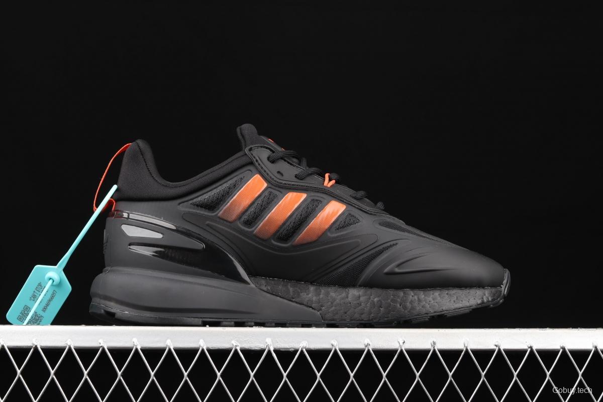 Adidas ZX 2K Boost 2.0 GZ9087 2021 Summer New Clover Popcorn vintage running shoes