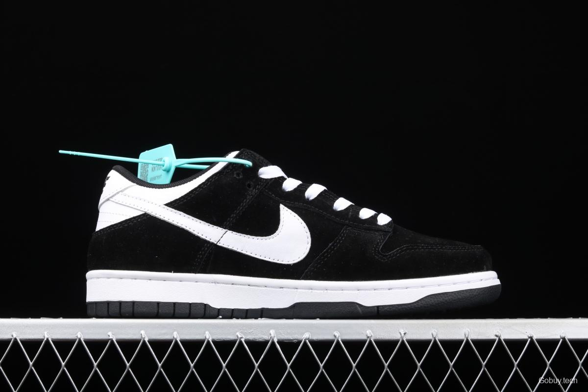 NIKE SB Zoom DUNK Low GS Snow Black and White Slam Dunk Series low side Leisure Sports Skateboard shoes 310569-020