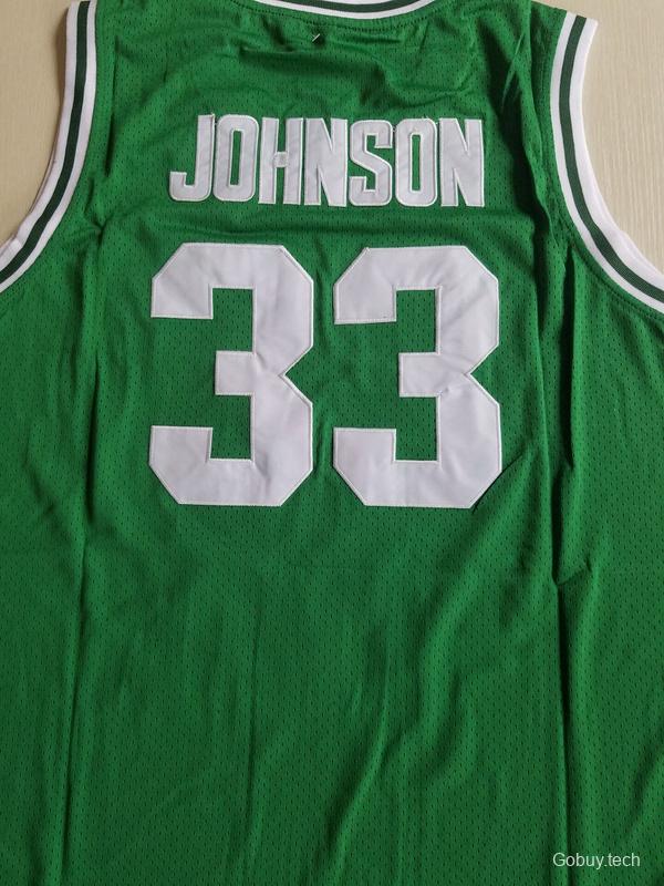 Magic Johnson 33 Michigan State College Green Basketball Jersey