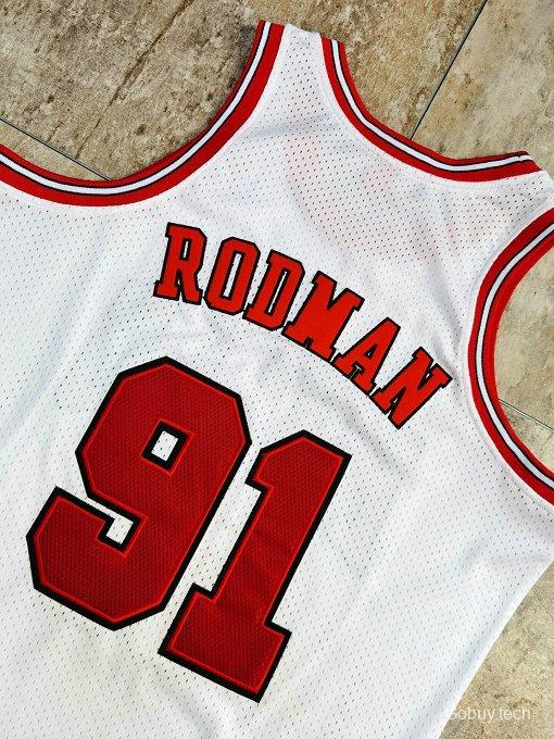 Men's Dennis Rodman White Retro Classic Team Jersey