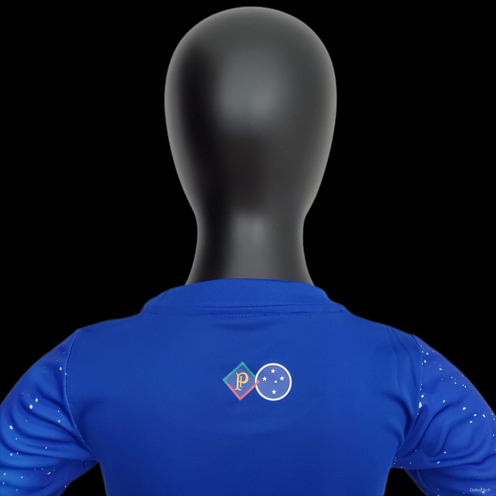 22/23 Cruzeiro Home Kids Size 16-28 Soccer Jersey