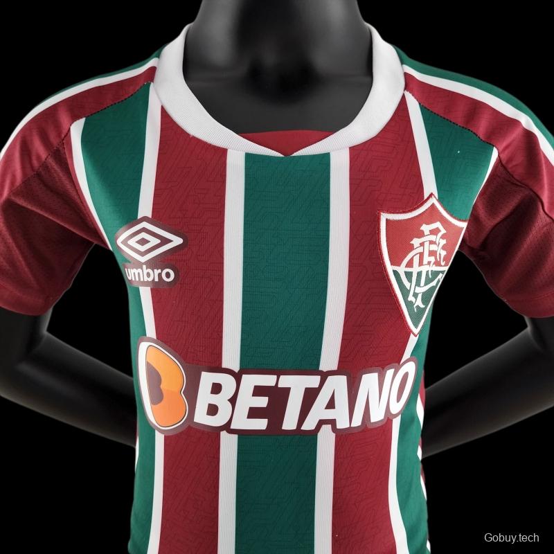 22/23 Kids Kit Fluminense Home Size16-28 Soccer Jersey