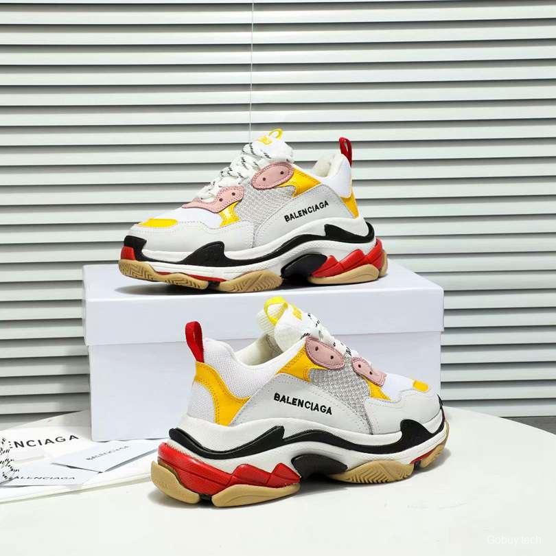 Men/Women Balenciaga Triple-S Sneaker White/Yellow Item 6380340