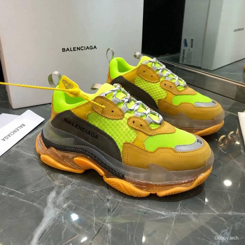 Men/Women Balenciaga Triple S MutiColor Clear Sole Green/Brown Sneaker  Item 6380380