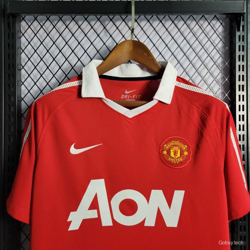 Retro 10-11 Manchester United Home Jersey