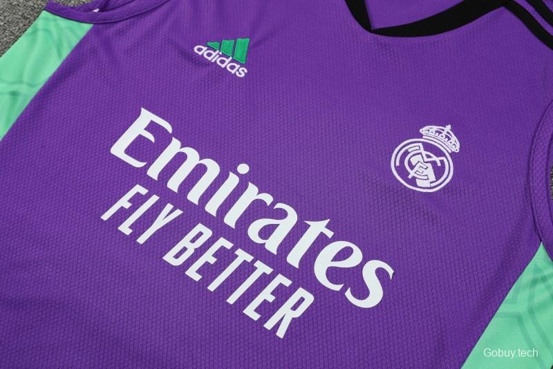 23-24 Real Madrid Purple Vest Jersey+Shorts