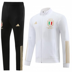 2023 Italy 125th Anniversary White Full Zipper Hooide Jacket+Pants