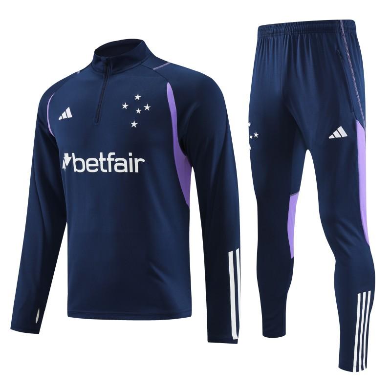 23/24 Cruzeiro Navy Half Zipper Jacket +Pants