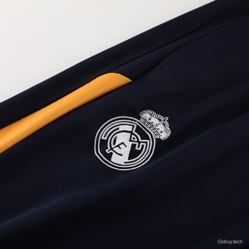 23/24 Real Madrid Navy Half Zipper Jacket+Pants