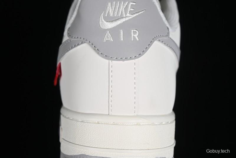 Supreme x Nike Air Force 1 '07 Low Beige Grey Casual Skate Shoes - HD1968-018