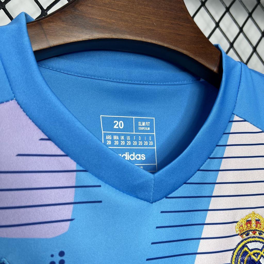 24/25 Kids Real Madrid Blue Goalkeeper Jersey