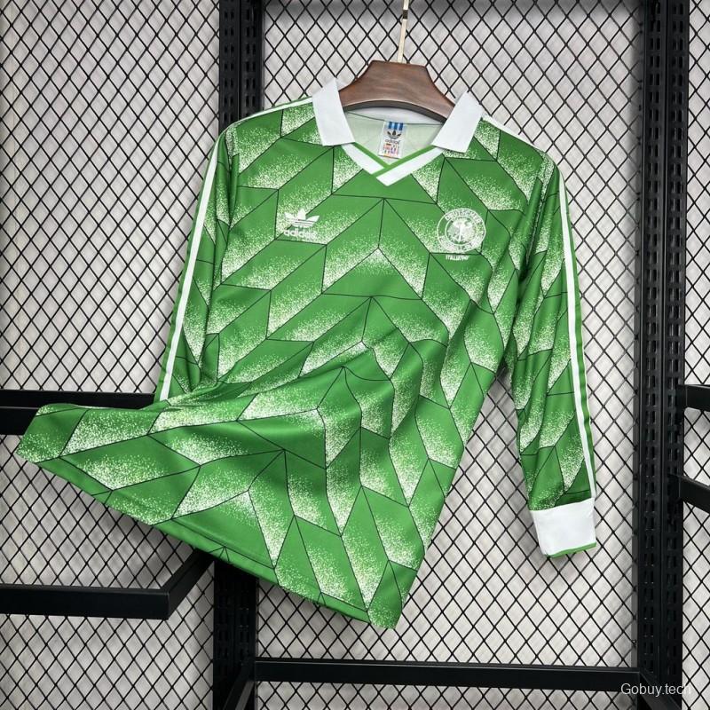 Retro 1990 Germany Away Green Long Sleeve Jersey