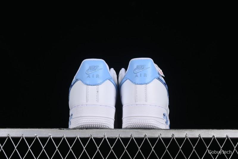 Nike Air Force 1 '07 Low Custom Chinese Style - Spring Cherry Blossom Casual Sneakers - DD8959-100