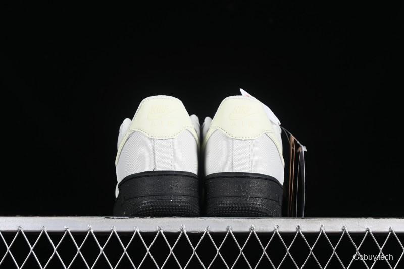 Nike Air Force 1 '07 Low White Black Canvas Casual Sneakers - FJ4160-002