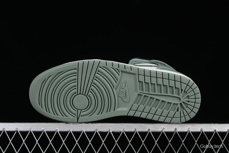 Nike Air Jordan 1 Mid AJ1 Basketball Shoes in Fresh Warm Green - BQ6472-130
