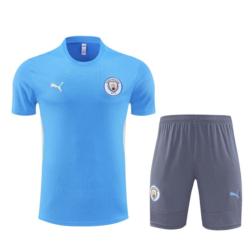 24/25 Manchester City Sky Blue Short Sleeve Jersey+Shorts