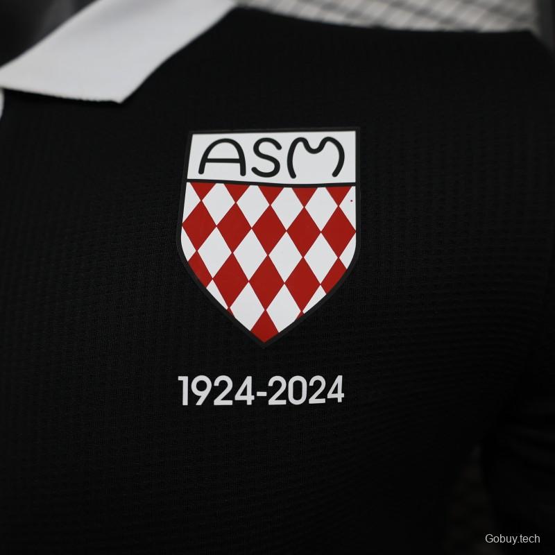 Player Version 24/25 AS Manaco Black 100th Anniversary Special Jersey