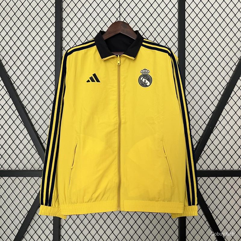 24/25 Real Madrid Yellow/Red Reversible Windbreaker