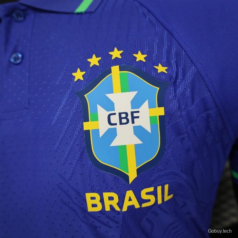 25/26 Player Version Brazil POLO Blue Jersey