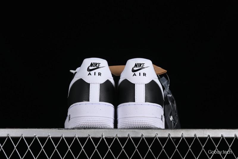 Nike Air Force 1 '07 Low Black White Broken Hook Casual Sneakers - HF9096-100