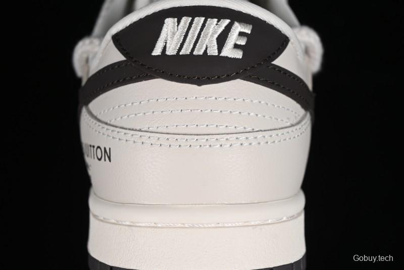 Nike SB Dunk Low LV Collaboration - Coffee Pig Anniversary High-End Custom Low-Top Casual Skate Shoes - XX2025-328