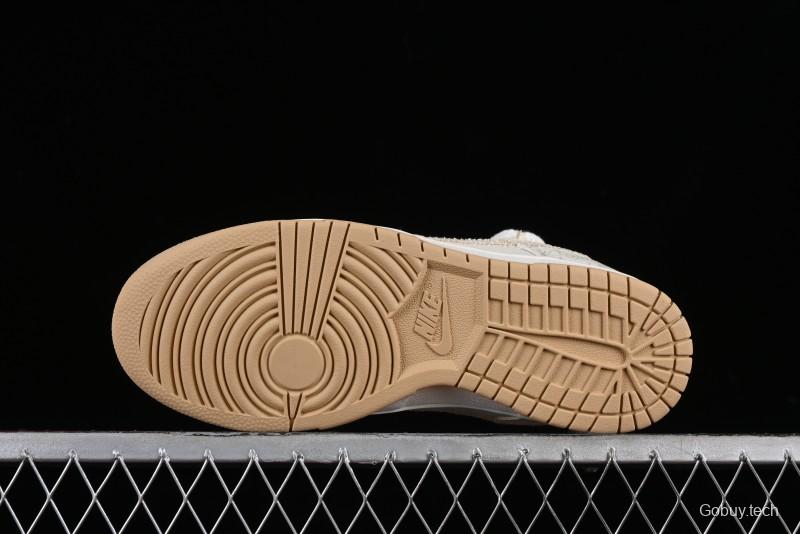 Nike SB Dunk Low LV Collaboration Strap Beige Swoosh Anniversary High-End Custom Low-Top Casual Sneakers - SJ2068-250