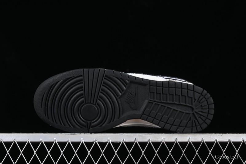 Nike SB Dunk Low LV Collaboration - Black Denim Off-White Black Swoosh Anniversary Custom Low-Top Casual Skate Shoes - DJ2024-009