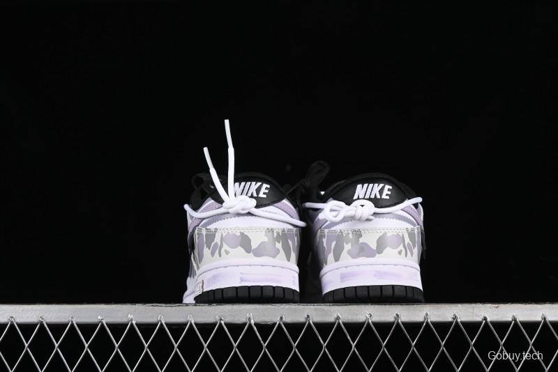 Nike Dunk Low SB Special Mission Camo Navy Black White Purple Grey Skateboarding Shoes - DD1391-100