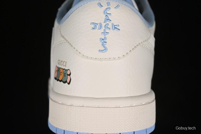 Nike Travis Scott x Fragment Design x Air Jordan 1 Low OG SP AJ1 Low Top Casual Sneakers - DM6688-608