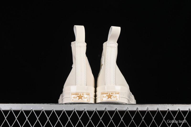 Converse Chuck 70s High Top Casual Sneakers with Cream Cloud and Gold Accents - A08232C